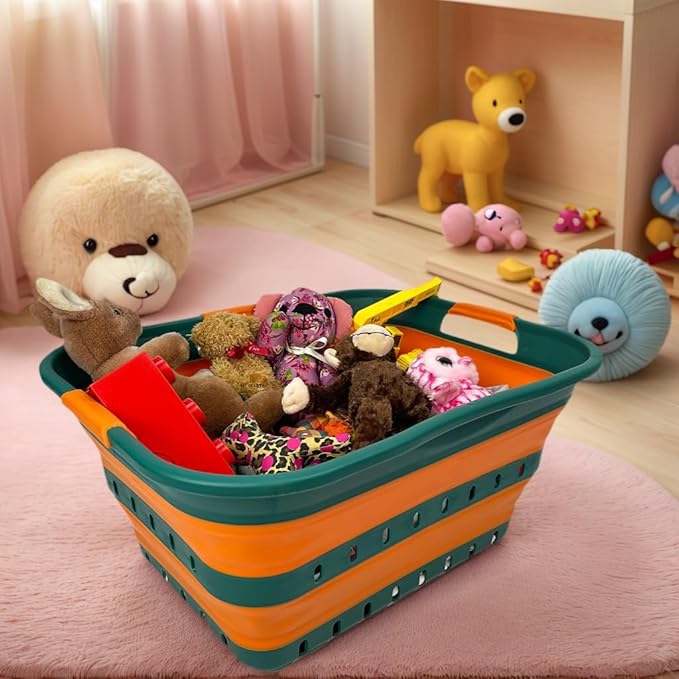 SAMMART 42L Collapsible Plastic Laundry Basket