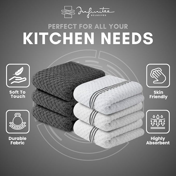 Infinitee Xclusives 100% Cotton Kitchen Towels
