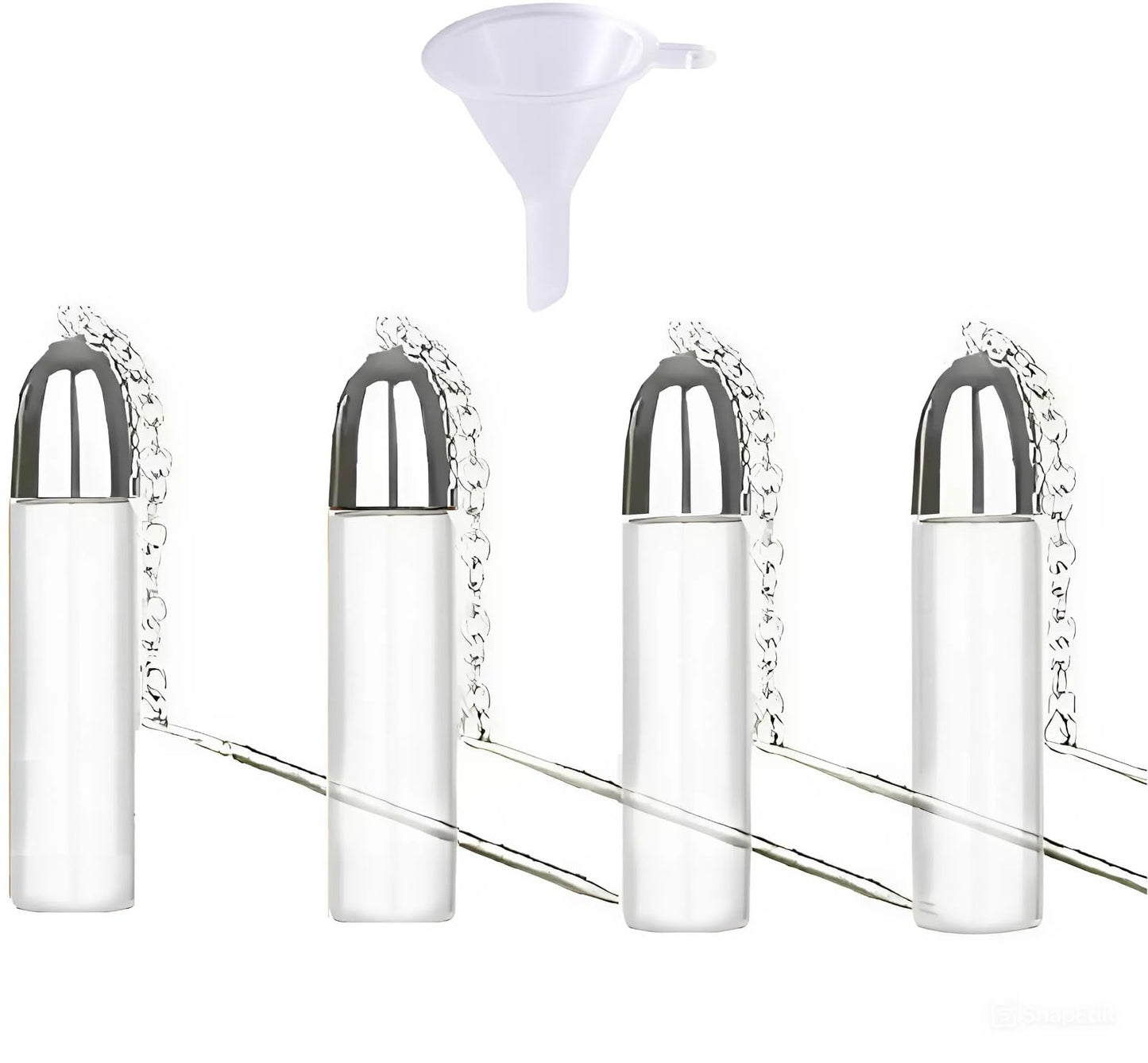 REDHATNHH 4 Pack Glass Leak-Proof Bottle Portable Pepper Shaker Outdoor Camping Travel, Airtight Portable Containers for Camping and Travel