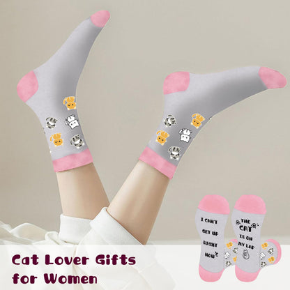 emzrivo Cat Lover Gifts for Women, Cats Mom Gifts for Mothers Day Birthday Christmas, Cat Gift for Women Crazy Cats Lady Essentials(White)