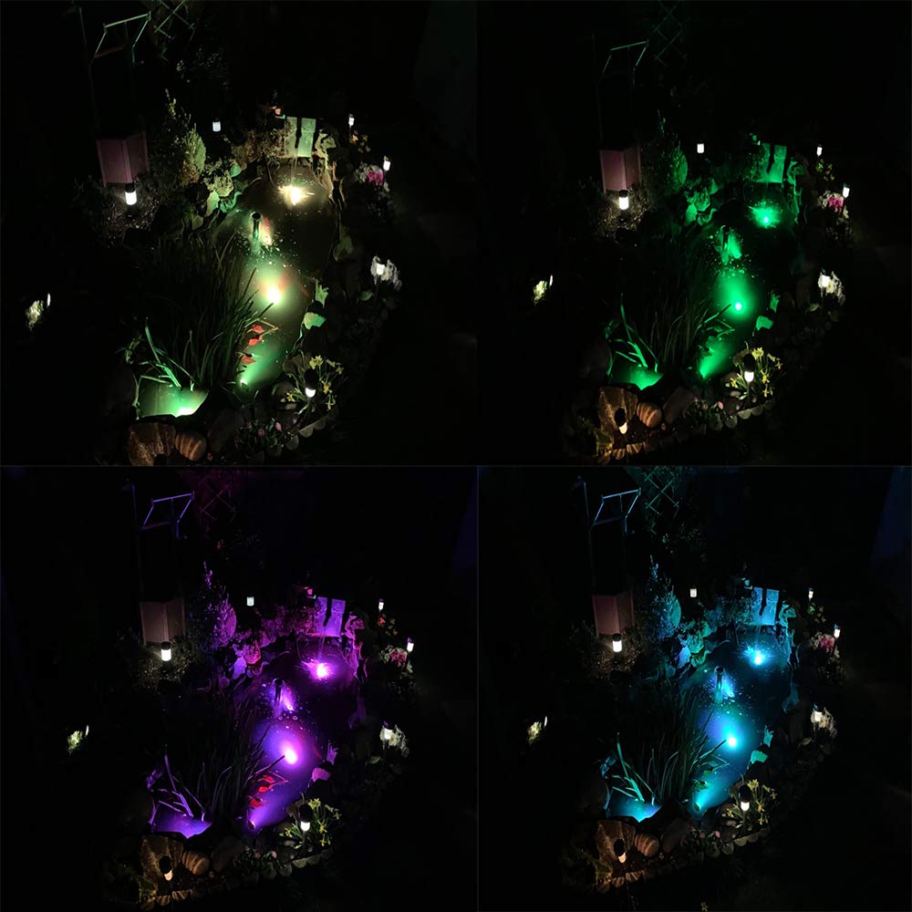 NATPOW Solar Pond Lights, Submersible Pond Light with 3 Lamps 18 LEDs Landscape Spotlight Underwater Lights IP68 Waterproof Amphibious Lighting Light for Garden,Outdoor(Long Press 3S to Turn on)