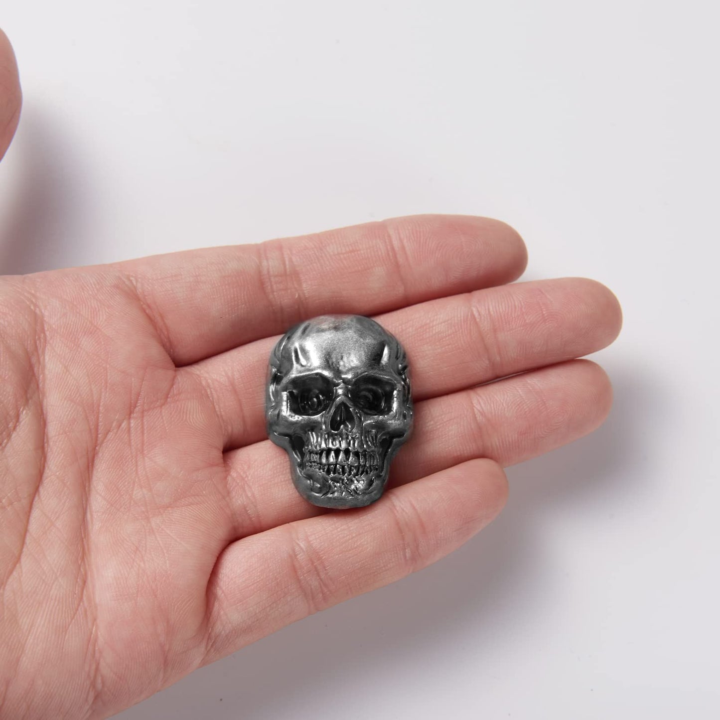 6 Pcs Skull Stainless Steel Refrigerator Magnets,Cool,Strong,Cute,Unique Funny Goth Decorative Fridge Magnets for Adults, Boys,for Kitchen,Office Whiteboards,Lockers,Imanes para Refrigerador (Black)…