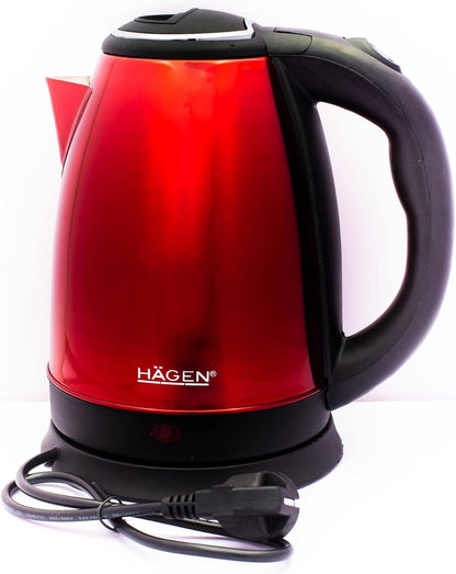 Hagen - Stainless Steel Electric Wireless Kettle 1.8L Hagen HA5525-RED Red