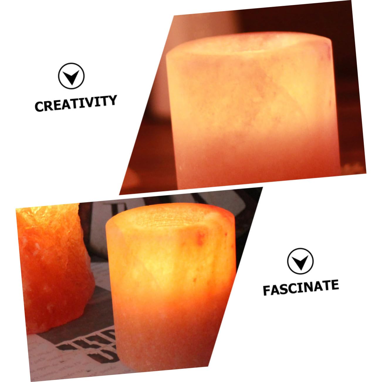 VOSAREA Himalayan Salt Candlestick Holder Decorative Candle Stand for Meditation Yoga Home Decor Natural Crystal Salt Material for Living Room Wedding Centerpieces