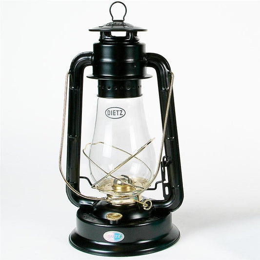Dietz Oil Lamp #80 Blizzard Hurricane Lantern, Black with Gold Trim, Model 3780BG