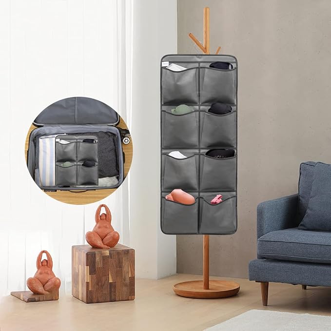 Dual Sided Hanging Closet Organizer Shoe Rack Holder