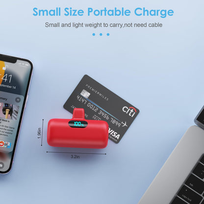 Small Portable Charger for iPhone,Upgraded 5000mAh PD Fast Charging Power Bank,Mini Battery Pack Backup Charger Compatible with iPhone 14/14 Pro Max/13/13 Pro/12 Pro/11/XS/XR/X/8/7/6 etc-Black