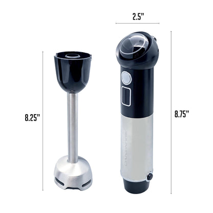 OVENTE Immersion Hand Blender, 300W Electric Handheld Portable Stick Mixer with 2 Mixing Speed and Stainless Steel Blades for Effortless Blending Smoothies, Shakes, Puree or Baby Food, Red HS560R