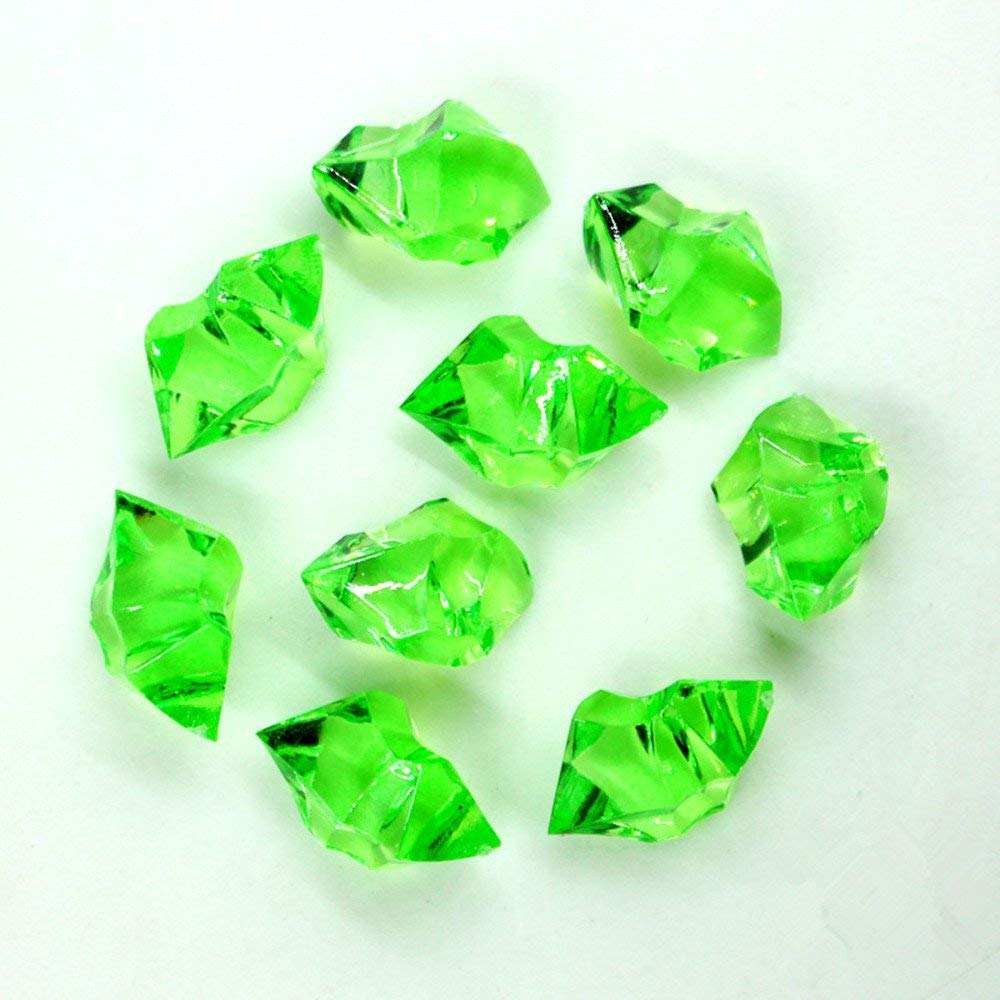 Liying shop Acrylic Ice Rock, 1 Inch Acrylic Faux Ice Cubes Crystals Treasure Gems for Table Scatters, Vase Fillers, Fish Tank, Party Decoration, Arts & Crafts (25mm Green)