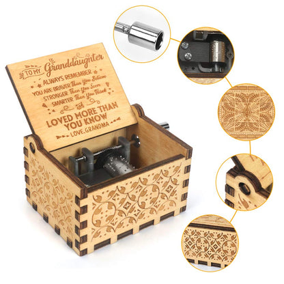 BOOB Hand Crank Music Box Wood Vintage Musical Box-You are My Sunshine Antique small Gift to My GrandDaughter from Grandma for birthday Christmas Thanksgiving Valentine's Day Mother's Day