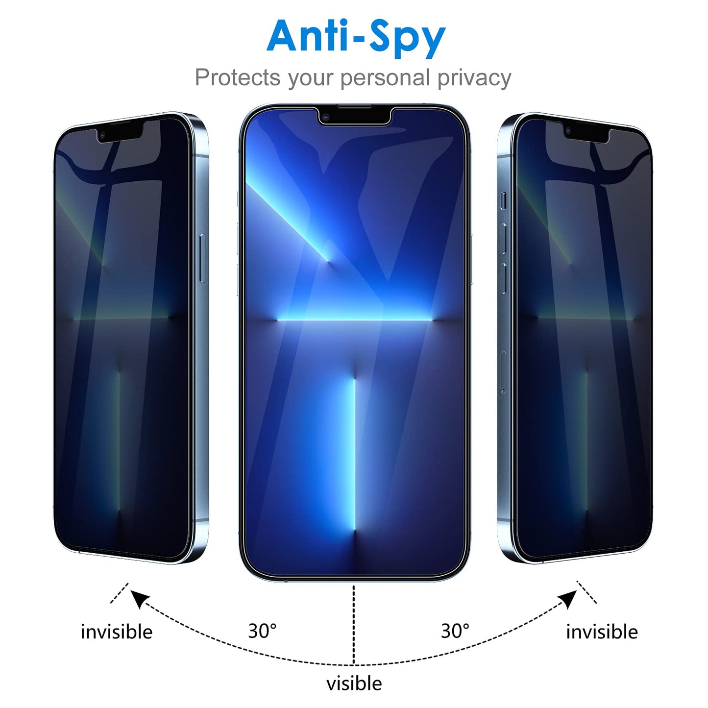 JETech Privacy Screen Protector for iPhone 11 and iPhone XR 6.1-Inch, Anti Spy Tempered Glass Film, 2-Pack