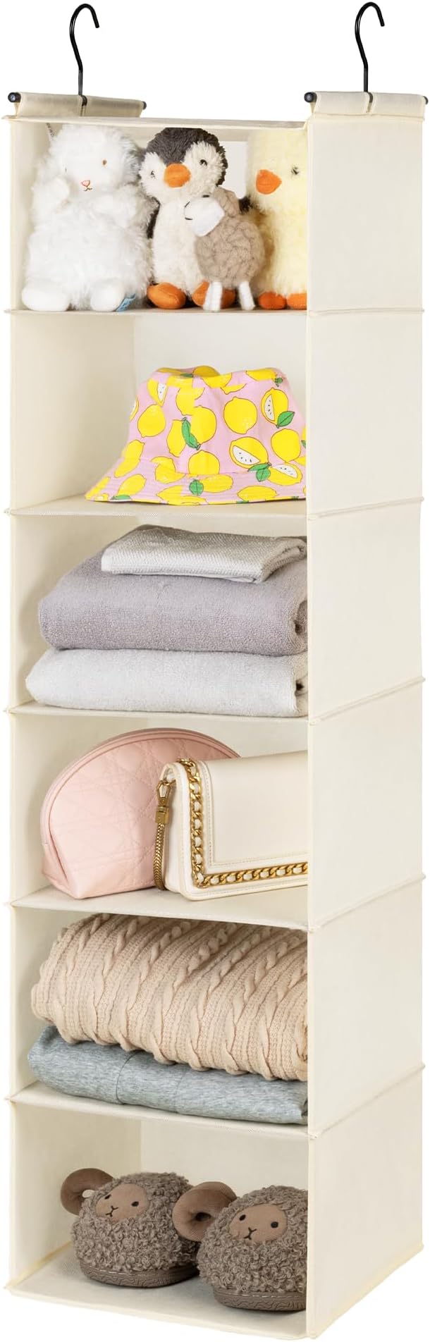 GRANNY SAYS 6 Shelf Hanging Closet Organizers and Storage, Collapsible Closet