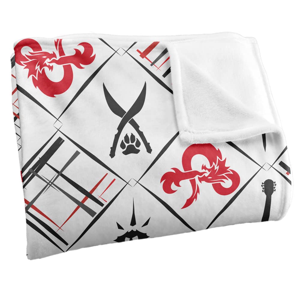 Dungeons and Dragons D20 Pattern Silky Touch Super Soft Throw Blanket 36" x 58"