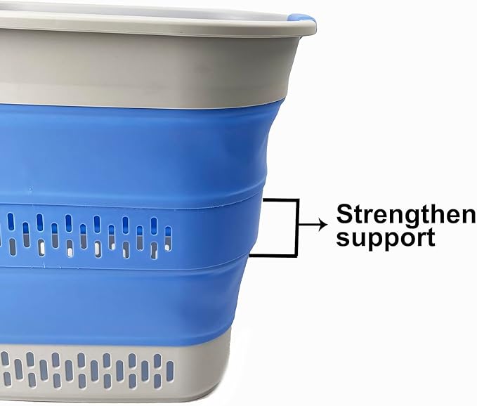 SAMMART 40L Collapsible Plastic Laundry Basket
