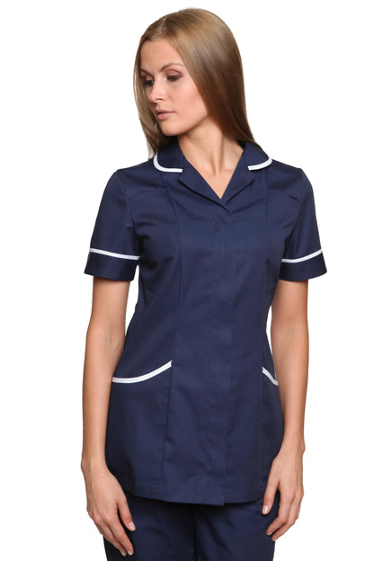 Mirabella Health & Beauty Women's Nightingale Healthcare Tunic Uniform Navy-White 16 UK