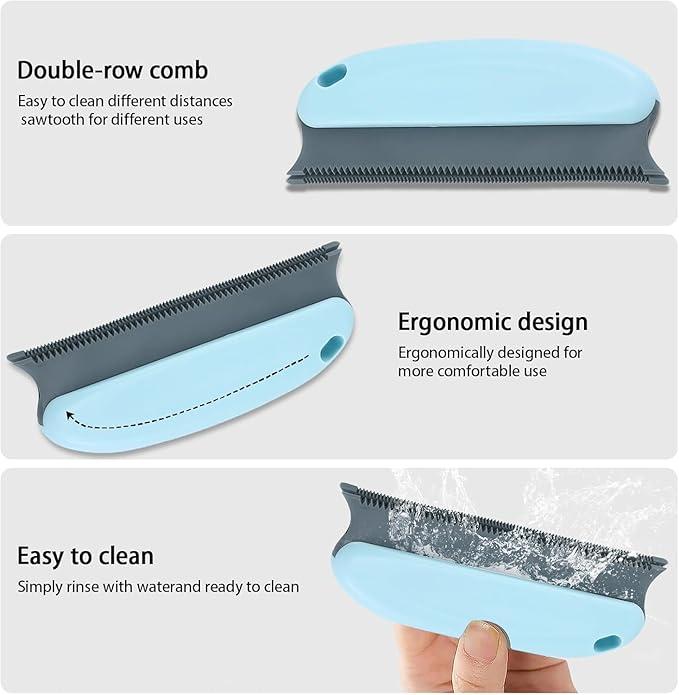 9 Pcs Pet Hair Remover, Portable Dog Cat Hair Remover, Lint Remover, Reusable