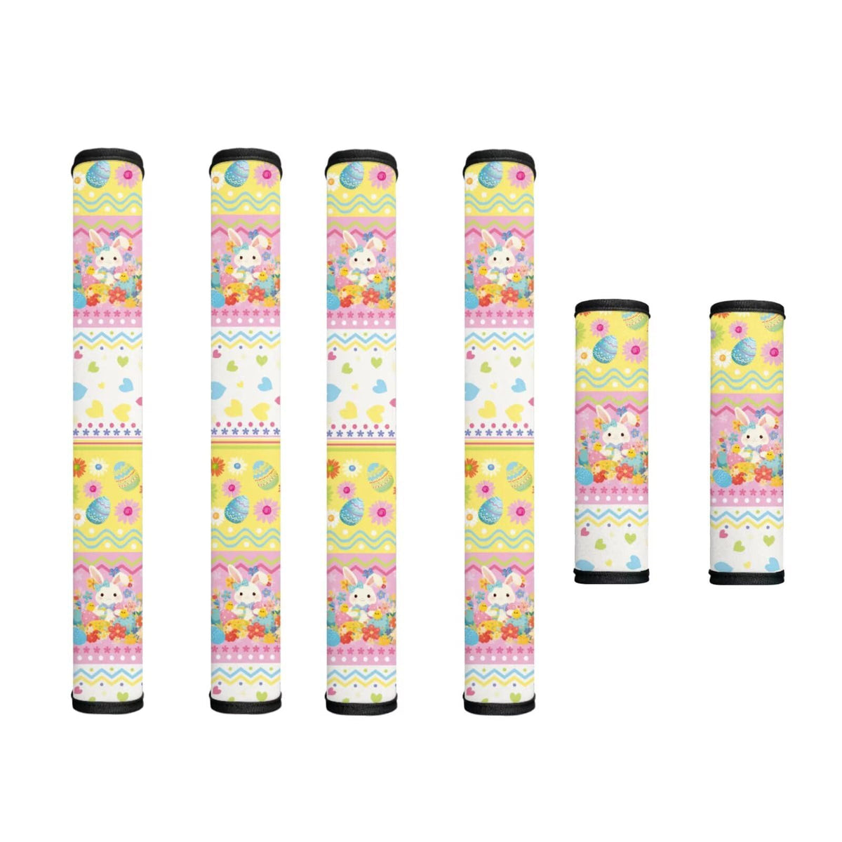 Hwzdsyxl Easter Egg Rabbit Print Refrigerator Door Handle Covers 6 Pieces Fridge Dishwasher Oven Protector Daisy Heart Print Kitchen Appliance Handle Gloves Protector for Microwave Stove Easter Decor
