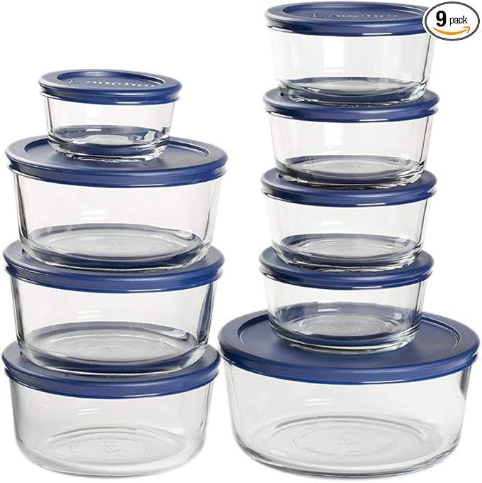 Anchor Hocking 18 Piece Glass Storage Containers