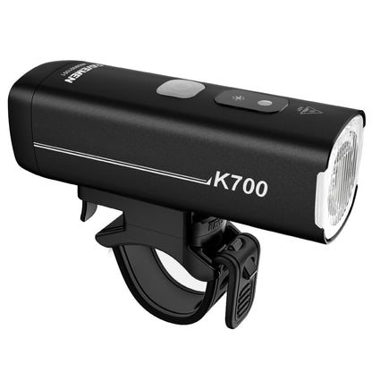 RAVEMEN K700 LED Bike Light Under Mounted Bicycle Light with Auto Off 4+1 Smart Daytime Riding Mode, IPX7 Rechargeable Bike Headlight for Day Night Riding Urban Cyclists