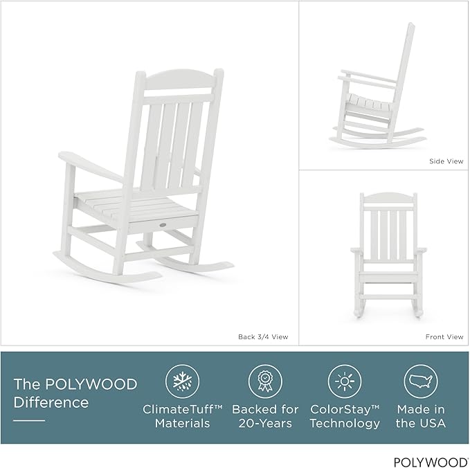 POLYWOOD Presidential Rocking Chair in White