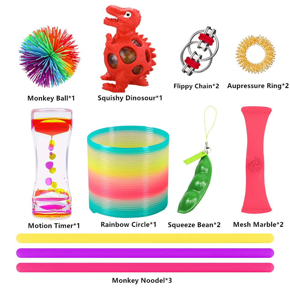 Fidget Toys, Sensory Toys for Autism ADHD People, Stress Balls Anxiety Relief, Stress Relief and Anti-Anxiety Gift for Adults, Kids Party Bag Fillers