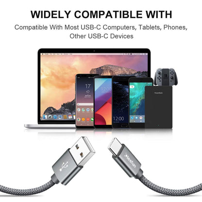 CLEEFUN USB C Cable, USB to USB C Cable, [5 Pack, 3/3/6/6/10 ft] Type C Charger Cable Fast Charging for iPhone 17 16 15 Pro Max Plus Air, for Samsung Galaxy S25 S24 S23 S22 S21 S20 S10 A17 A16 A15
