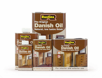 Rustins Danish Oil 250ml - Rich, Natural Glow - Enhances Wood Grain Beautifully, Professional-Grade Finish, Easy DIY Application