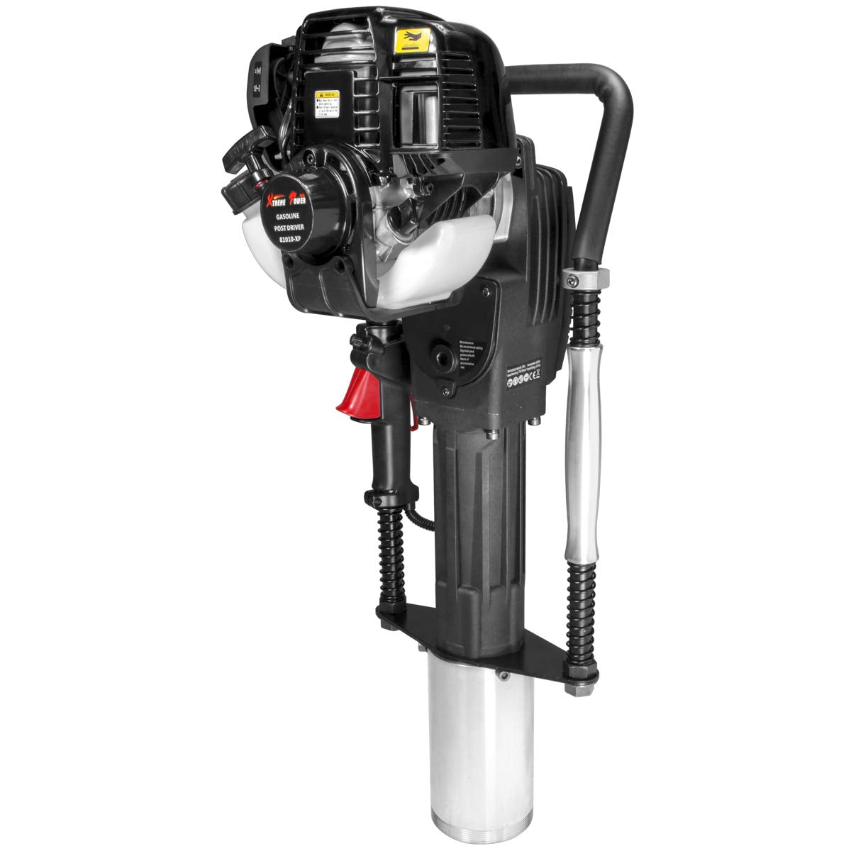 XtremepowerUS 38CC Gas Powered T Post Driver 4-Stroke Pile Driver Hammer Fence Post Driver Piledriver Gasoline Powered T-Post Driver Gas Post Driver