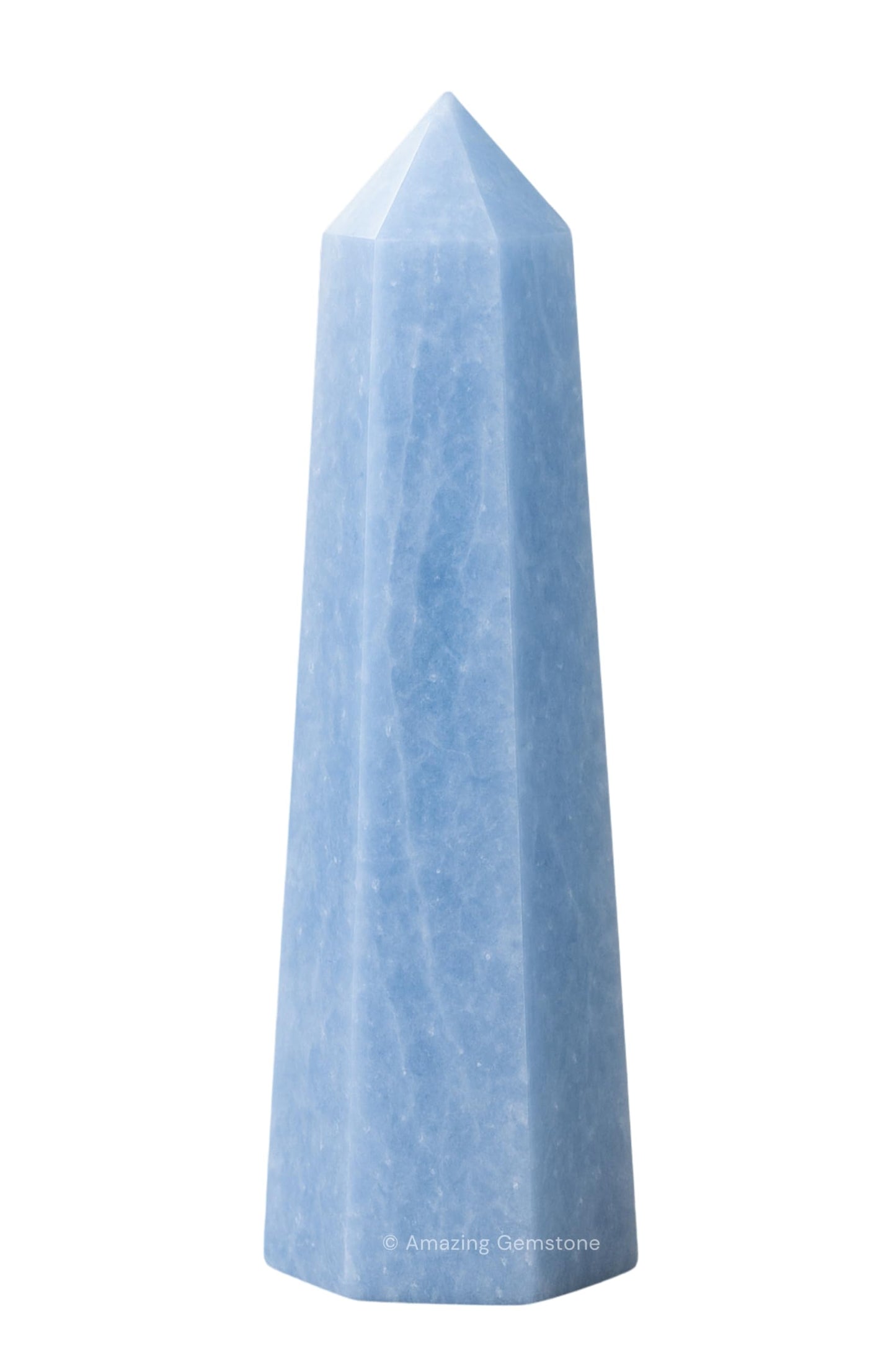 Amazing Gemstone Blue Calcite Celestite Crystal Towers ~ Natural Healing Crystal Point Obelisk for Reiki Healing and Crystal Grid (2" to 3" Inch)