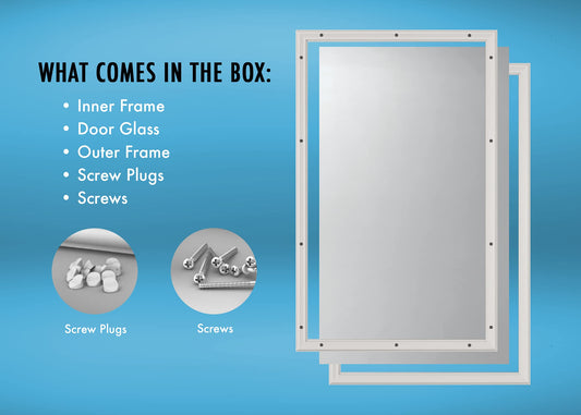 ODL Clear Low-E Door Glass - 10" x 38" Frame Kit