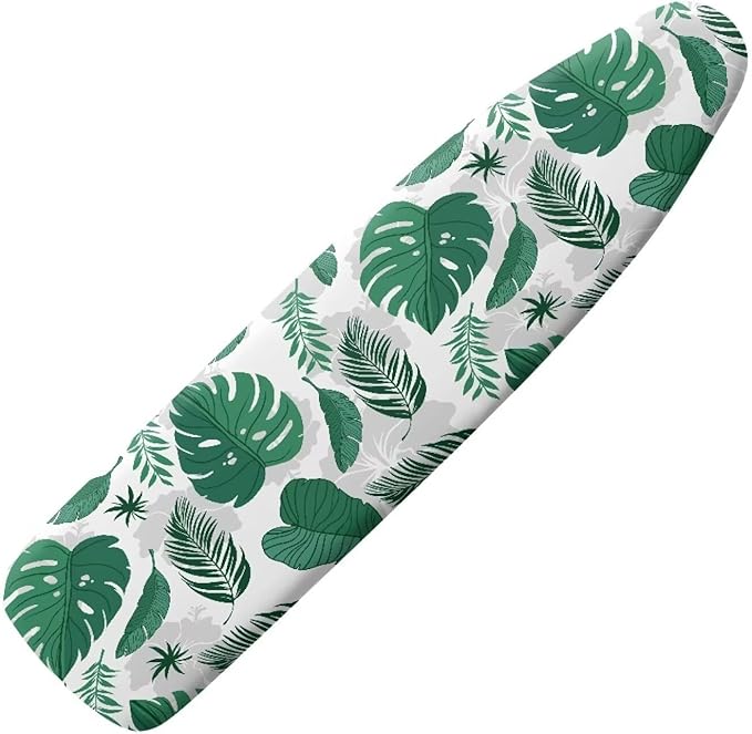 Green Leaves Ironing Board Covers Durable Stain Resistant Hook and Loop