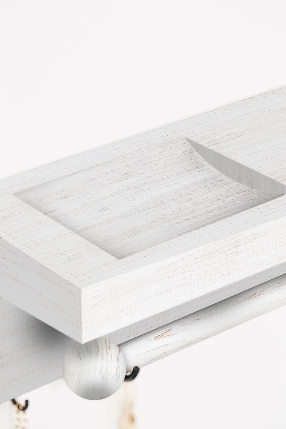 Rustic White Necklace Jewelry Organizer