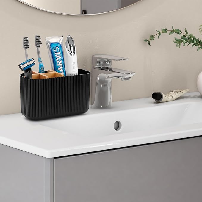 Black Toothbrush Holder