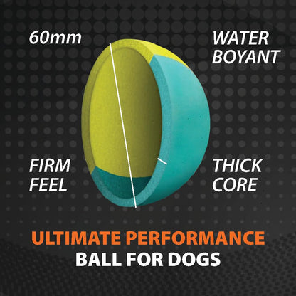 SPORTSPET High Bounce Natural Rubber Dog Balls (6 Pack High Bounce) (60mm)