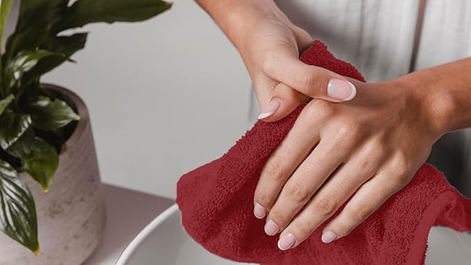 Avalon Towels Cotton Washcloths – Size 12x12 Inches, 100% Ring Spun Cotton