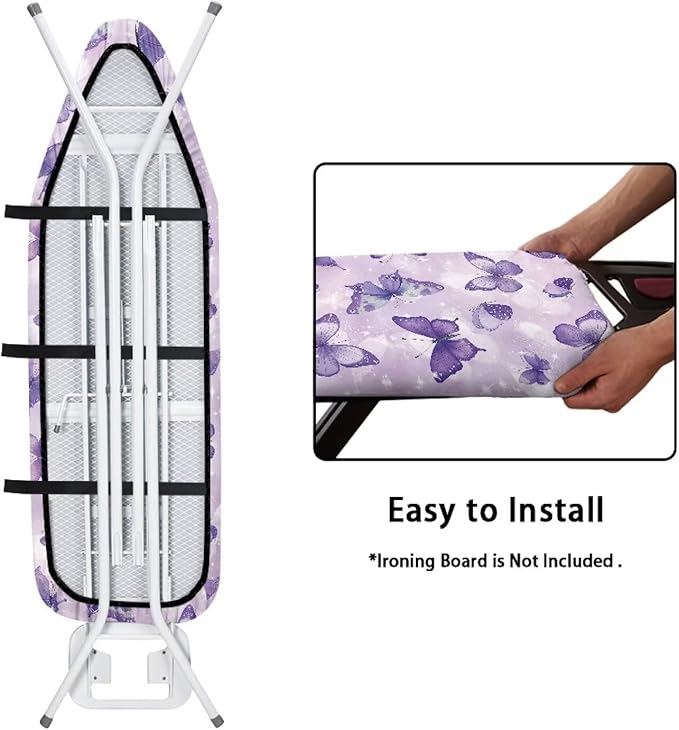 Purple Butterfly Ironing Board Cover Iron Pad Covers Padding