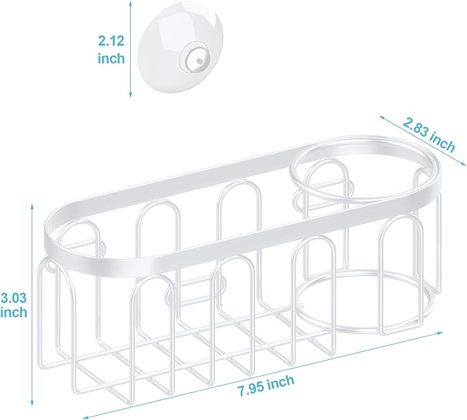 Yazoni 2-in-1 Sponge Holder for Kitchen Sink, Sink Caddy Kitchen Sink Organizer