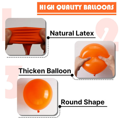 PartyWoo Orange Balloons 100pcs 5 Inch Latex Helium Balloons for Birthday Baby Shower Graduation Fall Tangerine Little Cutie Pumpkin Tropical Sunshine Boho Theme Party Decorations Orange-Y9