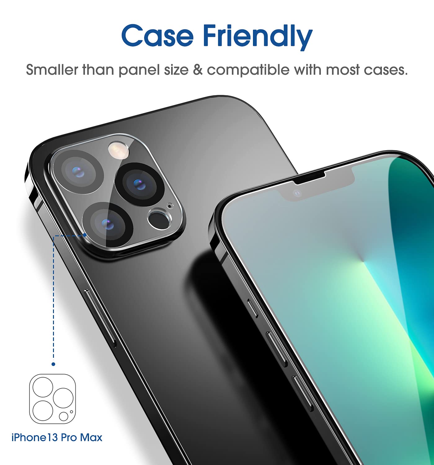 amFilm Easiest Installation OneTouch for iPhone 15 Pro Max Screen Protector [6.7 Inch] Tempered Glass + Camera Lens Protector, Auto-Alignment Tech, Bubble Free, Case Friendly, Anti-Scratch [2+2 Pack]