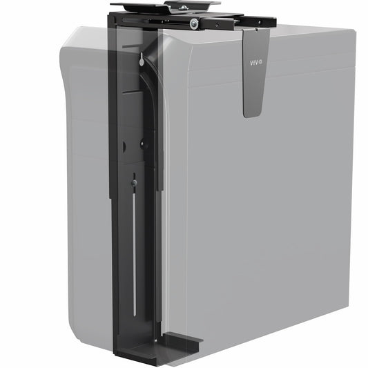 VIVO Under Desk and Wall 8.3 to 13 inch Wide Office and Gaming PC Mount, Large Computer Case CPU Machine Holder with Swivel and Locking, Holds 44 lbs, Black, MOUNT-PC01L