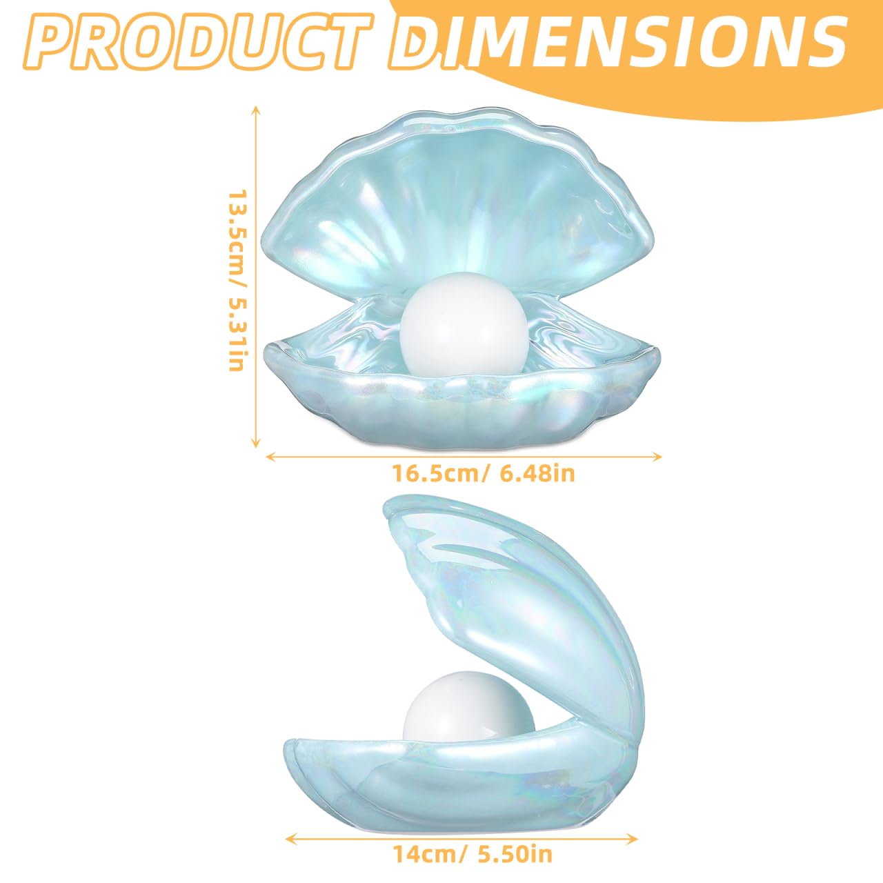 TOYANDONA Shell Lamp Ornaments Decorative Pearl Shell Night Light Table Lamp for Bedroom Living Room 5.31X5.51X6.49 Inch Cozy Home Light Decor