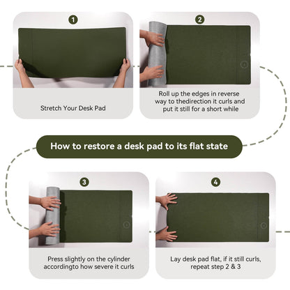 Hi-HONX Wireless Charging Mouse Pad, 15W Fast Charge Magnetic Charger Desk Pad, Large Office Desk Mat (35.4"x16.9") with Ultra-Smooth Surface, Military Green Computer Mousepad for MacBook, PC, Laptop