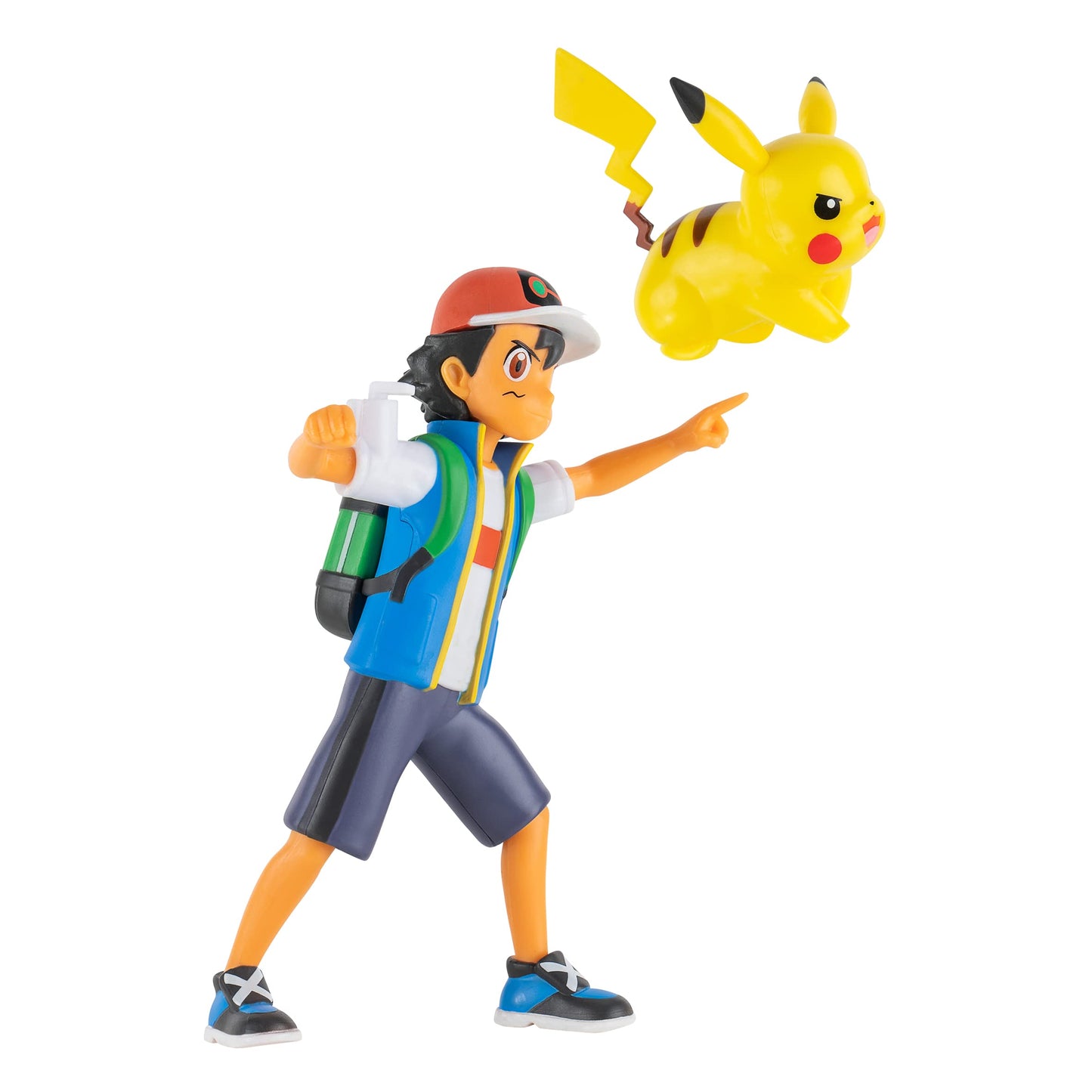 Pokémon 4.5-Inch Feature Battle Action Figure, Features Ash and Launch into Action 2-Inch Pikachu