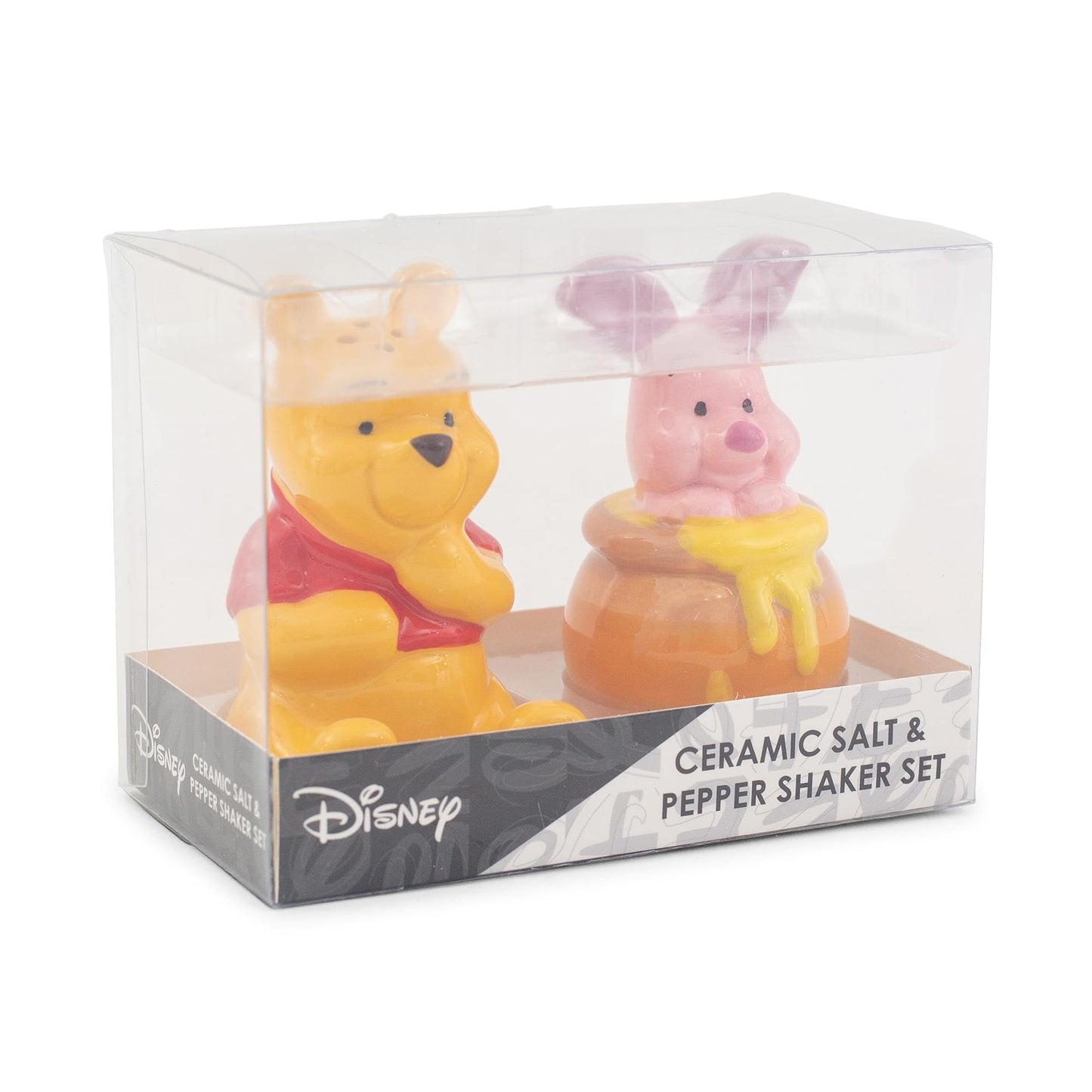 Silver Buffalo Disney Winnie The Pooh And Piglet Ceramic Salt And Pepper Shakers, Set Of 2 | Spice Dispenser Storage Canisters