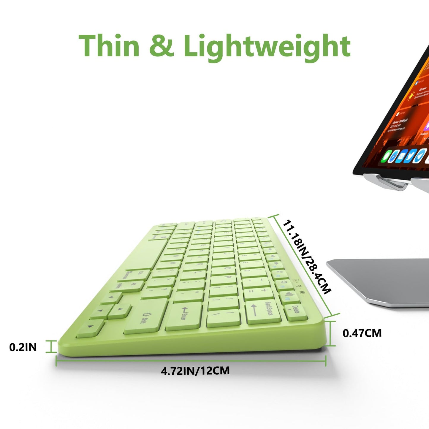 MMK Bluetooth Keyboard, Tablet Keyboard Compatible iPad 11th Generation,iPad 10th/9th/8th & Air 5th/4th, iPda Pro 13/12.9/11-Inch and Air 13/11-Inch Models and More Bluetooth-Enabled Devices-White