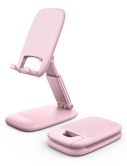 Lamicall Pink Phone Holder, Desk Accessories - Rose Gold Pink Office Cell Phone Holder, Desktop, Office Desks Accessories, Desk iPhone Decor Gifts for Women, for Mothers Day, 4-8'' Phone