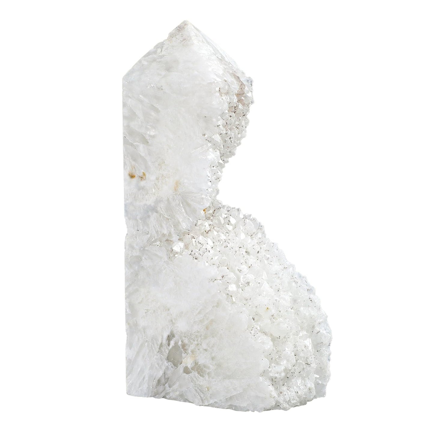 TUMBEELLUWA Irregular Natural Clear Quartz Crystal Obelisk Tower Pointed Raw Crystal Wands and Healing Stones for Witches Meditation Home Decor, 4.33-6.69 Inch