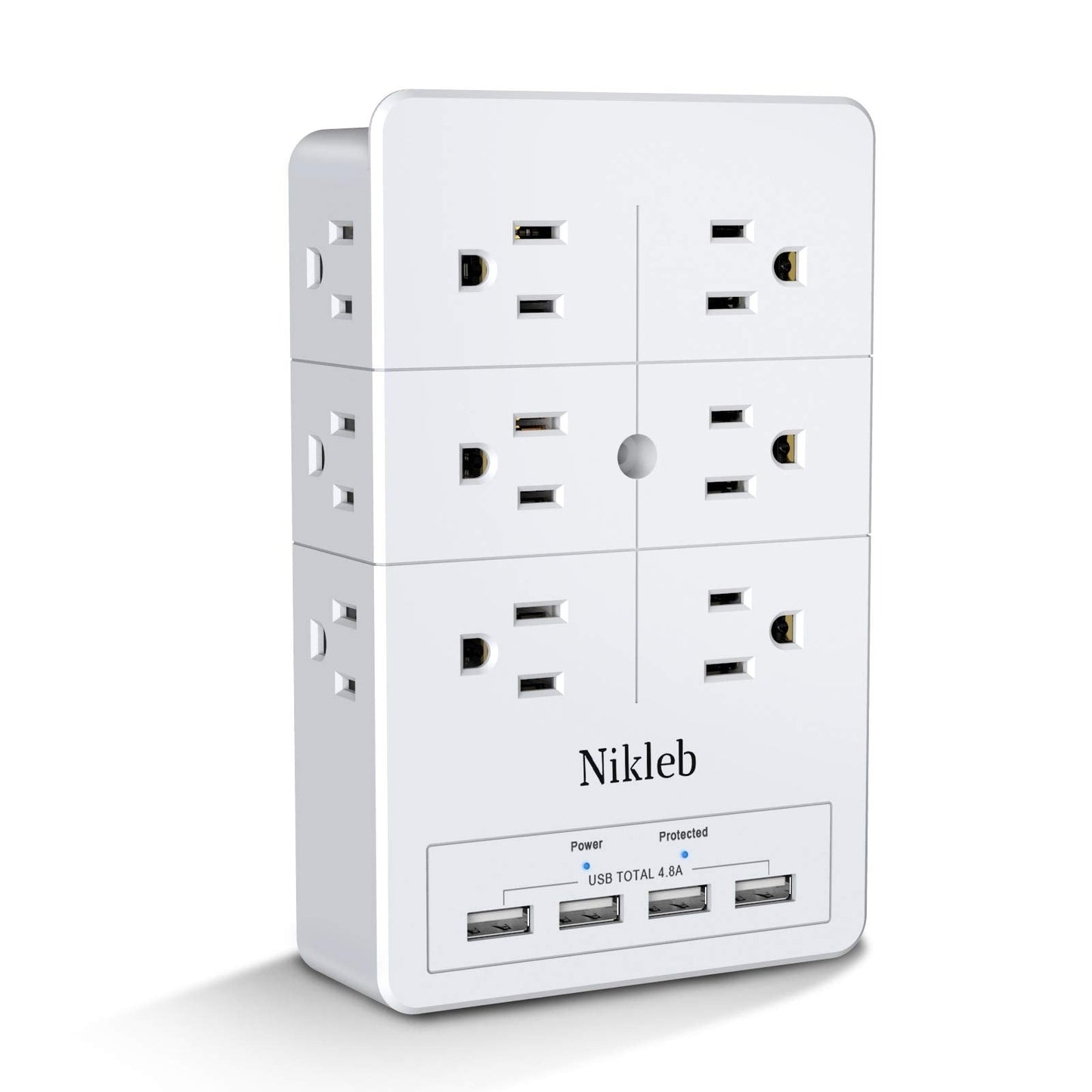 Power Strip 23 in 1, 20 Outlets Surge Protector Wall Mount with 2 USB+1 USB C Ports, Multi Plug Extension Cord 6ft Heavy Duty, Accessories for Gaming, Studio, Home, Office, Desk Organizers