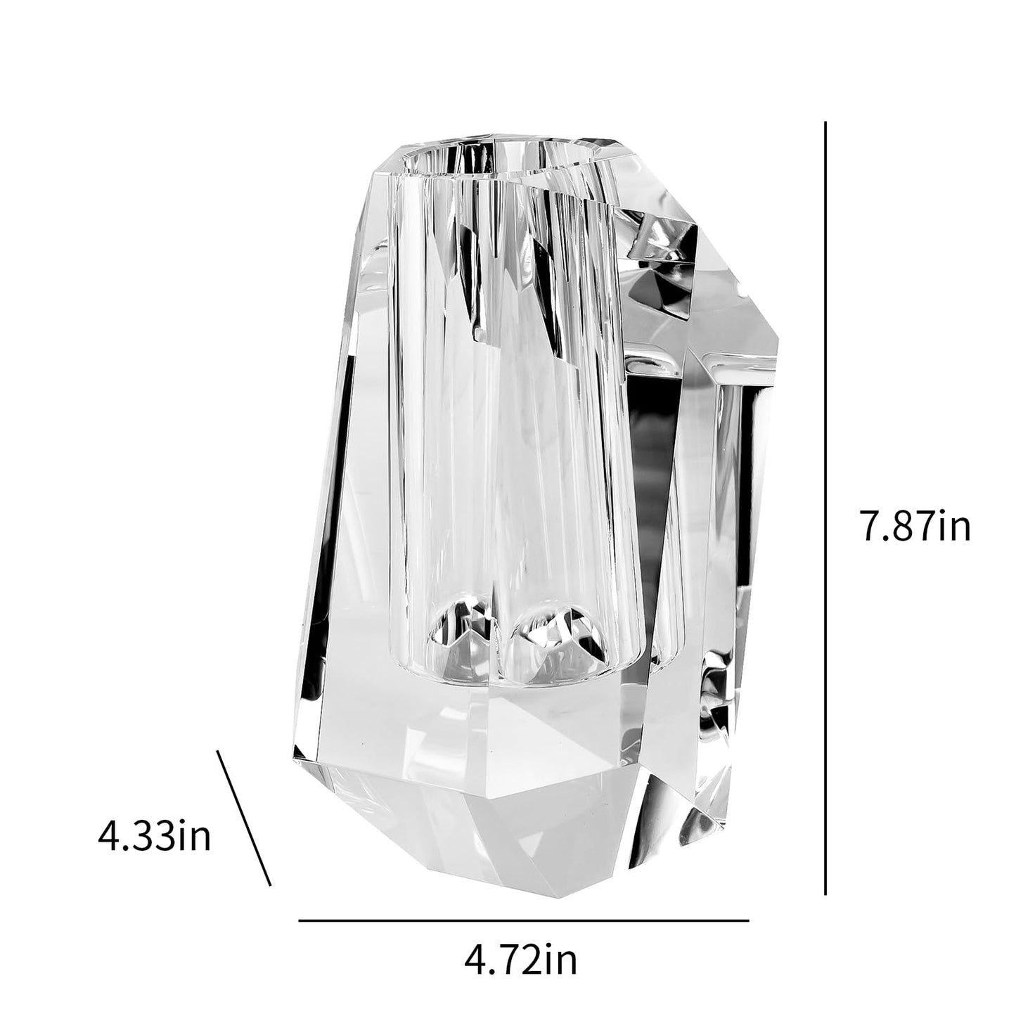Marvala Flower Vases, Premium Clear Modern Crystal Vase, Anniversary Centerpiece, Crafted for Table, Home Decoration, Wedding or Luxury Gifts