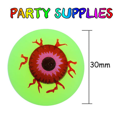 NEWBEA 72 Halloween Theme Designs Bouncing Balls - Glow in The Dark Bouncy Party Favors Supplies for Kids, Trick or Treating Goodie